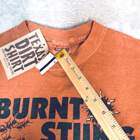 Texas Dirt Shirt Graphic Tee Burnt Orange Humor T Shirt Men's Medium - Picture 6 of 6